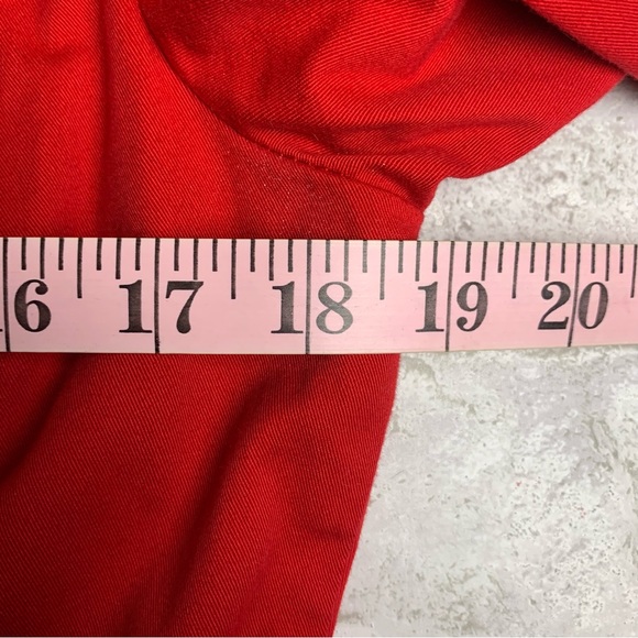 Dress barn Vibrant Red Jean Jacket Some Stretch EUC L - Picture 7 of 8
